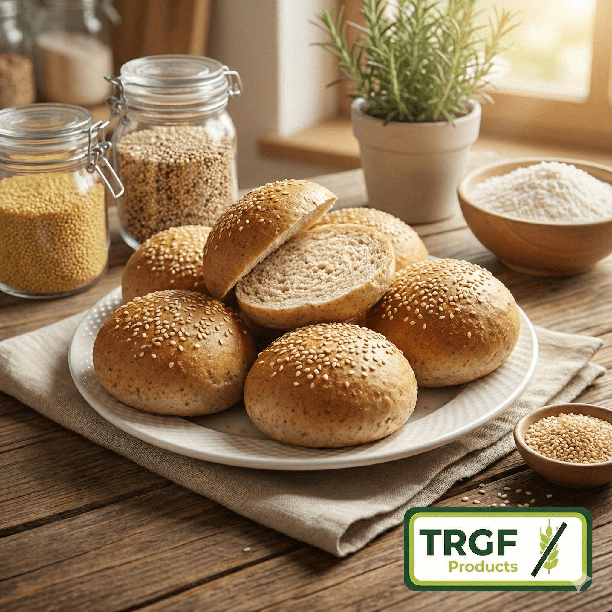 Gluten-free & wheat-free bakery product from TRGF Products - Gluten-free & wheat-free buns - Austin, Texas
