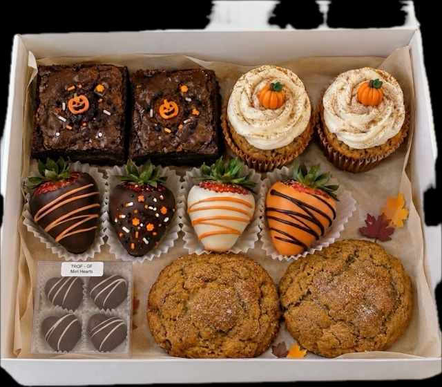 Treats box — Halloween — gluten-free and wheat-free from TRGF Products - Austin, Texas