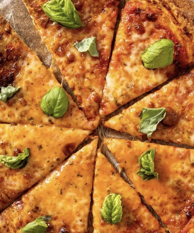 Margherita pizza — gluten-free and wheat-free