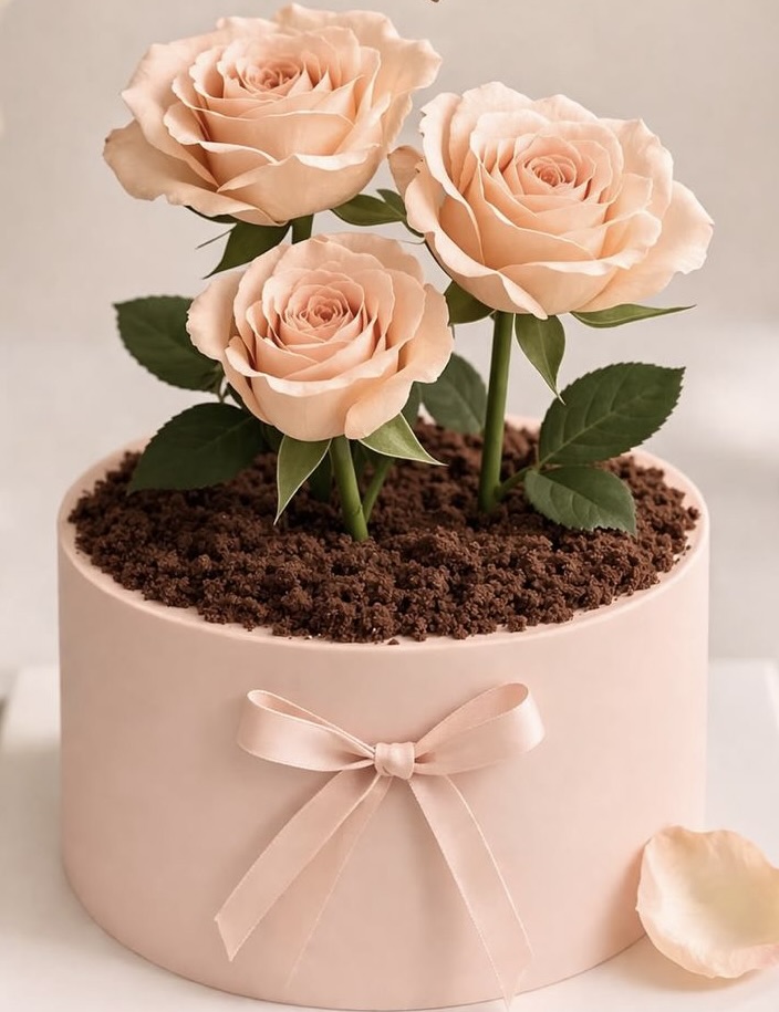 6 inch cake with flowers — Mother's Day — gluten-free and wheat-free